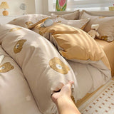 Taooba Christmas Gift Summer Bedding Set 2024 Ins Twin Queen Duvet Cover Flat Sheet Pillowcase No Filler Girl Boys Hotel Home Bed Linens