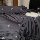 Taooba Chic Bow Embroidery Bedding Set