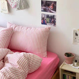 Taooba Coastal Stripes Bedding Set - Pink