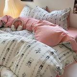 Taooba Coquette Print Dusty Pink Bedding Set