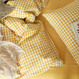 Taooba Cotton Small Gingham Bedding Set - Baby Pink