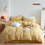 Taooba Cotton Small Gingham Bedding Set - Yellow