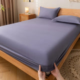 Taooba Solid Color Simple Cotton Fitted Sheet