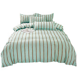 Taooba-Turquoise Striped Bedding Set