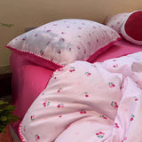 Taooba Cute Cherry Print Bedding Set - Pink