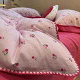 Taooba Cute Cherry Print Bedding Set - Pink