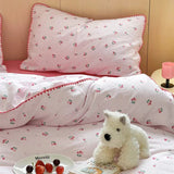 Taooba Cute Cherry Print Bedding Set - Pink