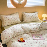 Taooba Cute Cherry Print Bedding Set - Pink