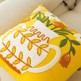 Taooba-Embroidered Flowers in a Vase Cushion Cover