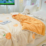 Taooba-Cute Cartoon Orange Print Quilt