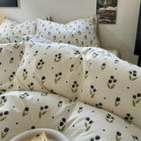 Taooba Cute Small Tulips Print Bedding Set