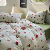 Taooba Cute Strawberry Print Bedding Set