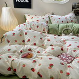 Taooba Cute Strawberry Print Bedding Set