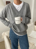 Taooba Christmas Gift outfit -V Neck Raglan Pullover Knit