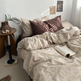 Taooba-Dark Academia Vintage Brown Bedding Set