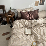 Taooba Dark Academia Vintage Brown Bedding Set