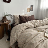 Taooba Dark Academia Vintage Brown Bedding Set