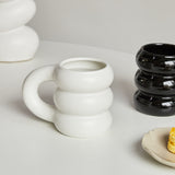 Taooba Creative Water Cup Ceramic Mug Nordic Coffee Cups with Big Handrip Colored Ceramics Big Juice Mugs