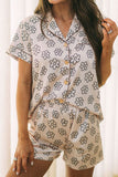 Taooba Hazel Blues® |  Flower Printed Top and Shorts Lounge Set