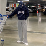 Taooba  No. 5421 DARK BLUE CHICAGO LETTERED HOODIE