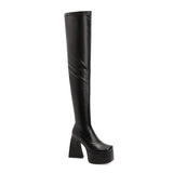 Taooba Christmas Gift outfit -Over Knee Chunky Heel Boots