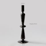 Taooba Black Candle Holder Home Decor Candlesticks Living Room Modern Decoration Glass Vase Bookshelf Decor Candle Stick Holder