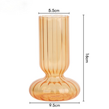 Taooba Nordic Minimalist Creative Glass Vase Transparent Waterproof Flower Container Living Room Ornaments Home Decor