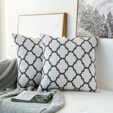 Taooba-Brownish Grey Embroidered Cushion Cover