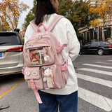 Taooba Christmas Gift outfit  Cute Women Backpacks Waterproof Multi-Pocket Nylon School Backpack for Student Female Girls Kawaii Laptop Book Pack Mochilas