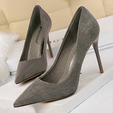 Shoes 2024 New Women Pumps Suede High Heels Shoes Fashion Office Shoes Stiletto Party Shoes Female Comfort Women Heels