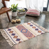 Taooba Boho Cotton Rug Modern Nordic Geometric Area Carpet Home Tapetes Living Room Decoration Floor Mat Door Mats Rugs Hotel Decor