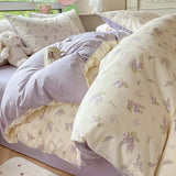 Taooba Floral Printing Cotton Twill Bedding Set - Pink Rose