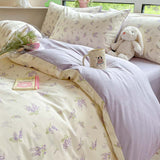 Taooba Floral Printing Cotton Twill Bedding Set - Pink Rose