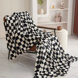 Taooba-Plush Checkered Throw Blanket