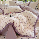 Taooba Fruit Ruched Bedding Set - Grape