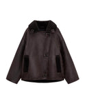 Taooba Minsa Shearling-Lined Faux Leather Jacket