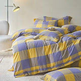 Taooba Gingham Bedding Set - Grey