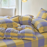 Taooba Gingham Bedding Set - Grey