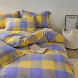 Taooba Gingham Bedding Set - Grey