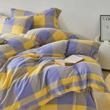 Taooba Gingham Bedding Set - Grey