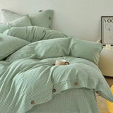 Taooba Gingham Bedding Set - Grey