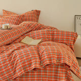 Taooba Gingham Bedding Set - Grey