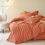 Taooba Gingham Bedding Set - Grey