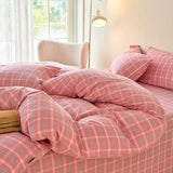 Taooba Gingham Bedding Set - Grey