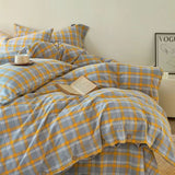 Taooba Gingham Bedding Set - Grey