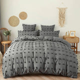 Taooba-Grey Pom Pom Bedding Set