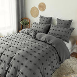 Taooba-Grey Pom Pom Bedding Set