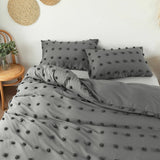 Taooba-Grey Pom Pom Bedding Set