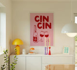 Taooba-Cin Cin Wine Print