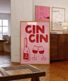 Taooba-Cin Cin Wine Print